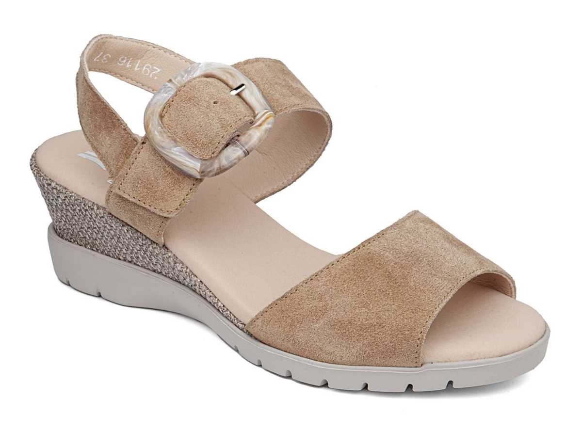 Sandalias Cuña Callaghan 29116 Esperanza Mujer Beige | RSN7516QZ