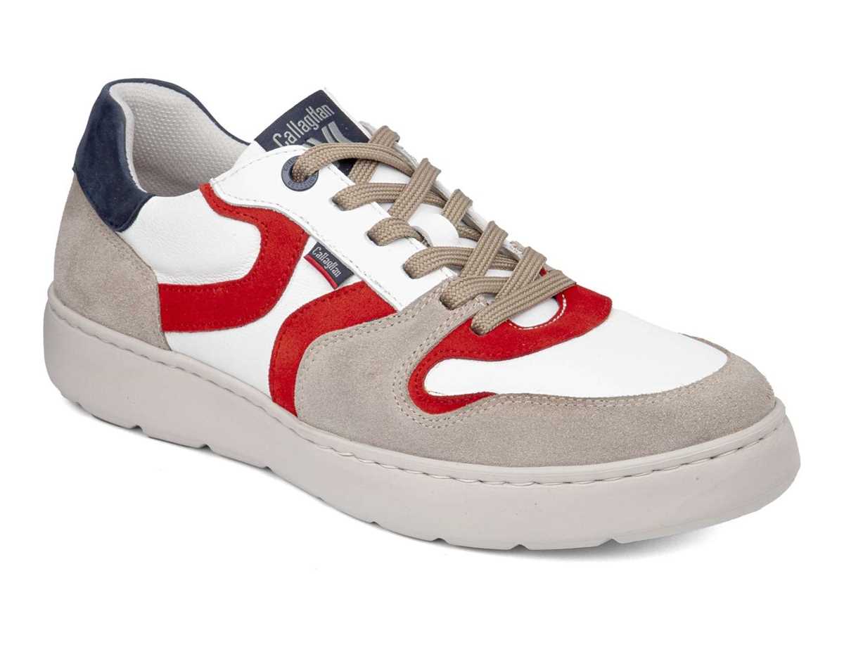 Zapatos Casuales Callaghan 54802 Pint Hombre Beige Blancos Rojos | ZEO10031MG