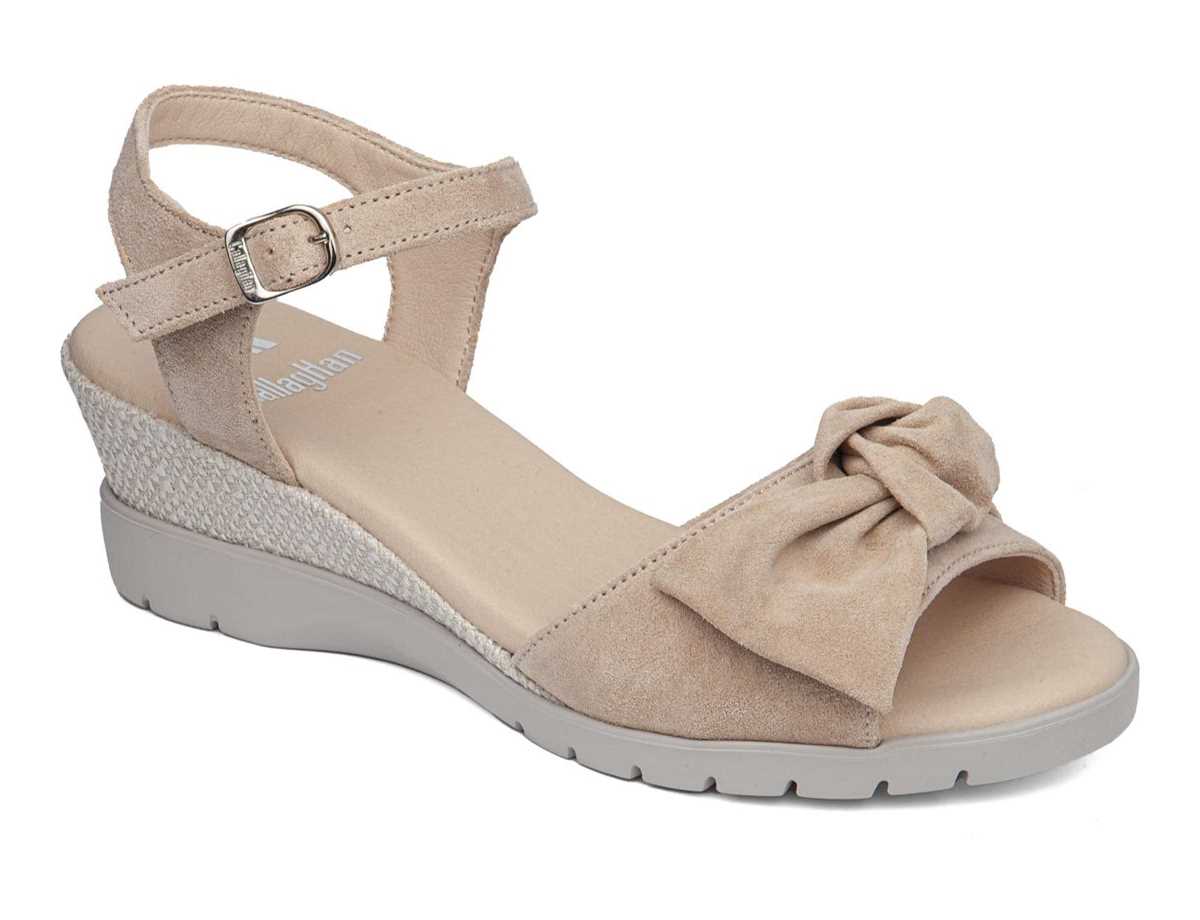 Sandalias Cuña Callaghan 29115 Esperanza Mujer Rosas Beige | LRF2320YA