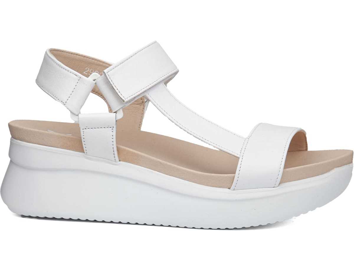 Sandalias Cuña Callaghan 29908 Llana Mujer Blancos | UAL401BL