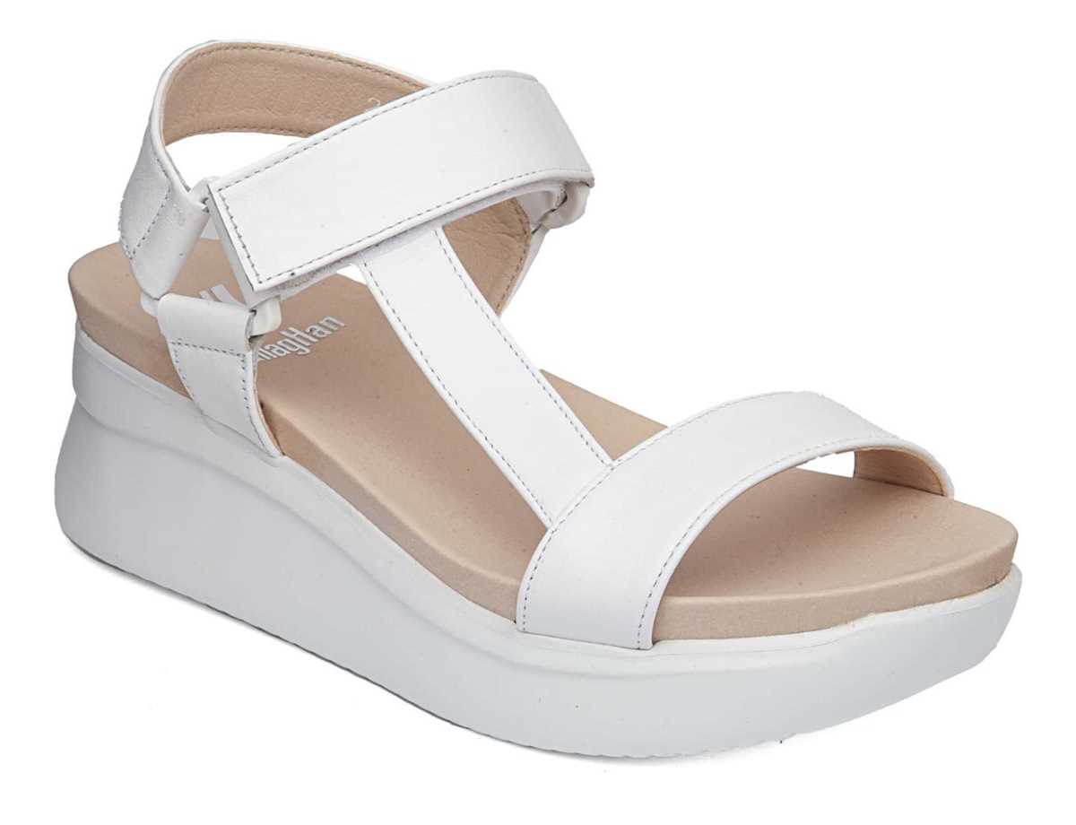 Sandalias Cuña Callaghan 29908 Llana Mujer Blancos | UAL401BL