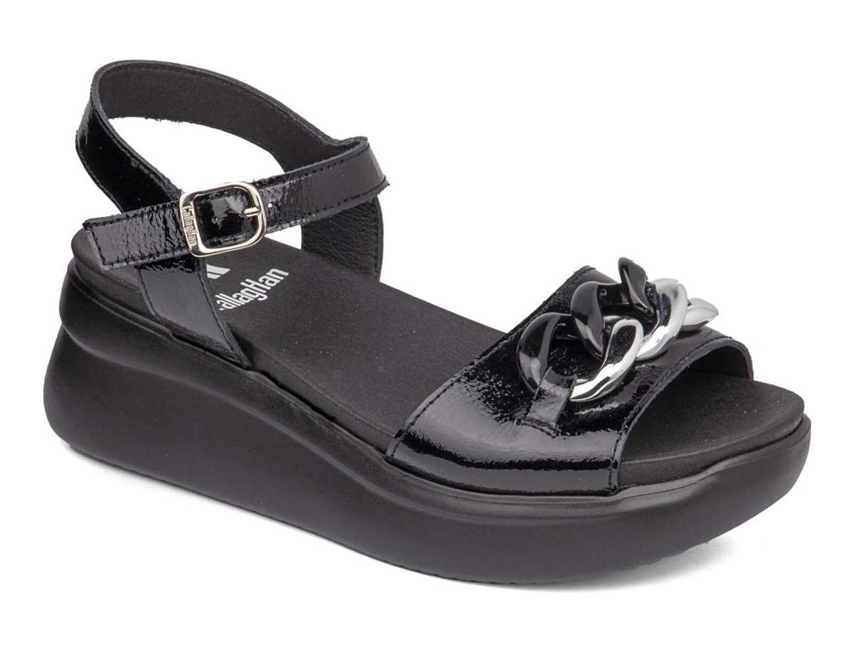 Sandalias Cuña Callaghan 29910 Llana Mujer Negros | AJO6046VF