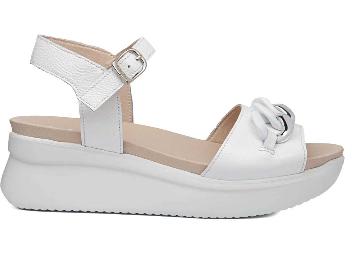 Sandalias Cuña Callaghan 29910 Llana Mujer Blancos | MFW10045BW