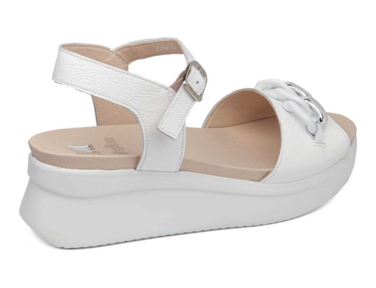 Sandalias Cuña Callaghan 29910 Llana Mujer Blancos | MFW10045BW