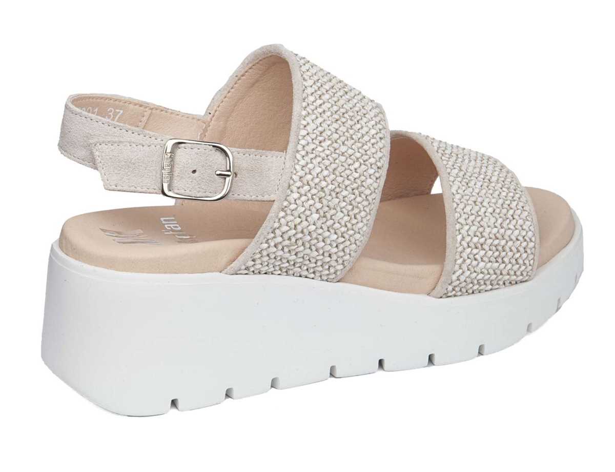 Sandalias Cuña Callaghan 32001 Bera Mujer Marrom Blancos | FJC9981XR