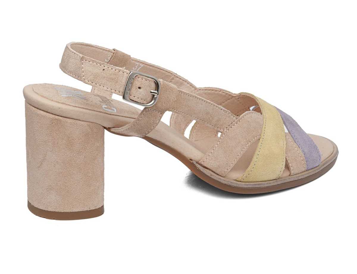 Sandalias Tacones Callaghan 31904 Kanji Mujer Morados Amarillos Beige | VAH3265BL