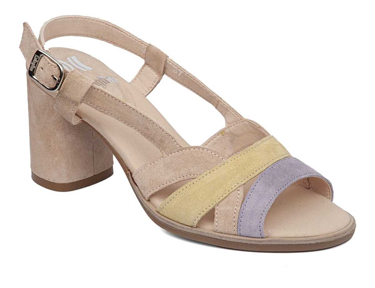 Sandalias Tacones Callaghan 31904 Kanji Mujer Morados Amarillos Beige | VAH3265BL