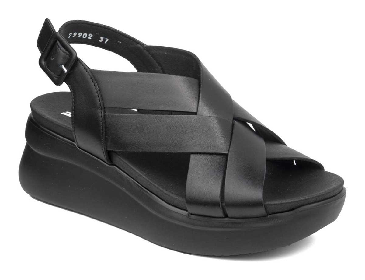 Sandalias de Plataforma Callaghan 29902 Llana Mujer Negros | OXS424JS