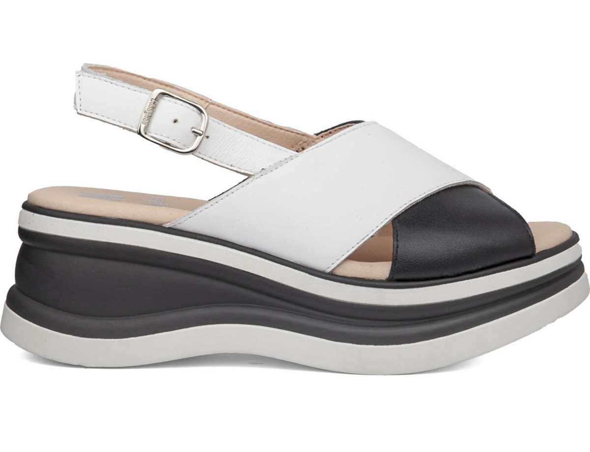 Sandalias de Plataforma Callaghan 30108 Daniela Mujer Blancos Negros | YSG9188RA