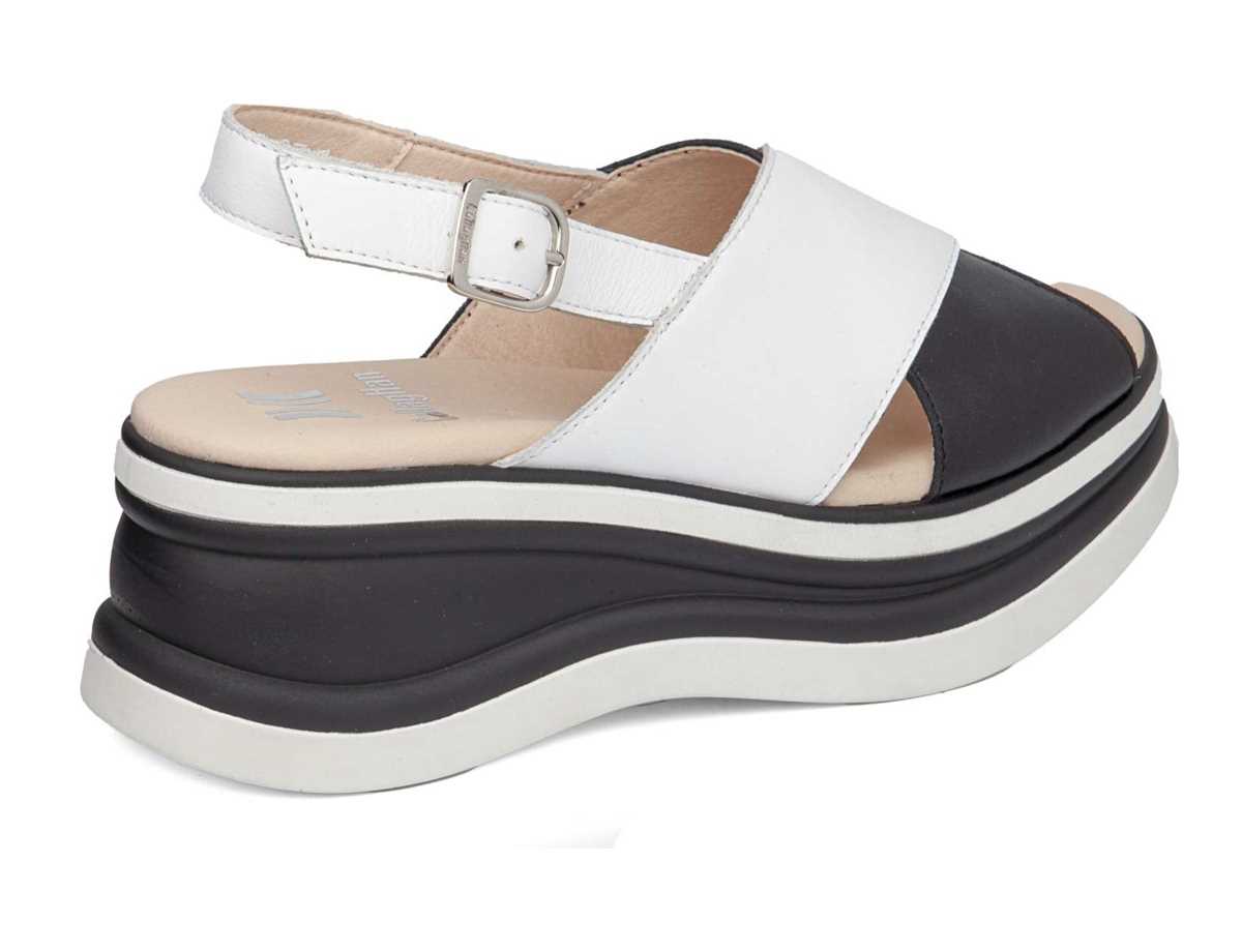 Sandalias de Plataforma Callaghan 30108 Daniela Mujer Blancos Negros | YSG9188RA