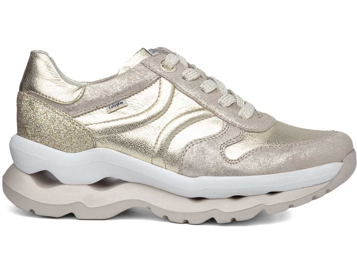 Tenis Callaghan 18820 Sole Mujer Blancos Beige Dorados | TDF3360DR