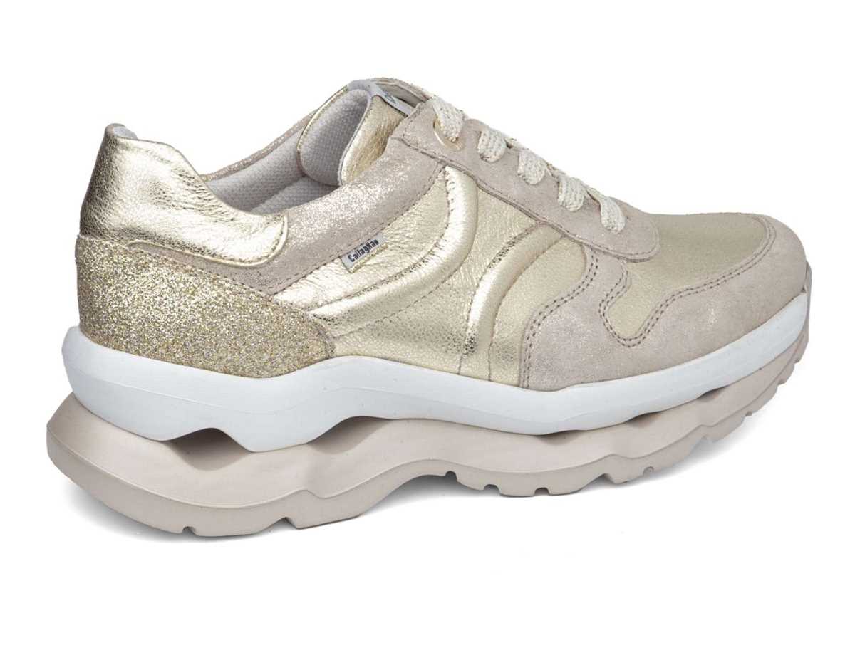 Tenis Callaghan 18820 Sole Mujer Blancos Beige Dorados | TDF3360DR