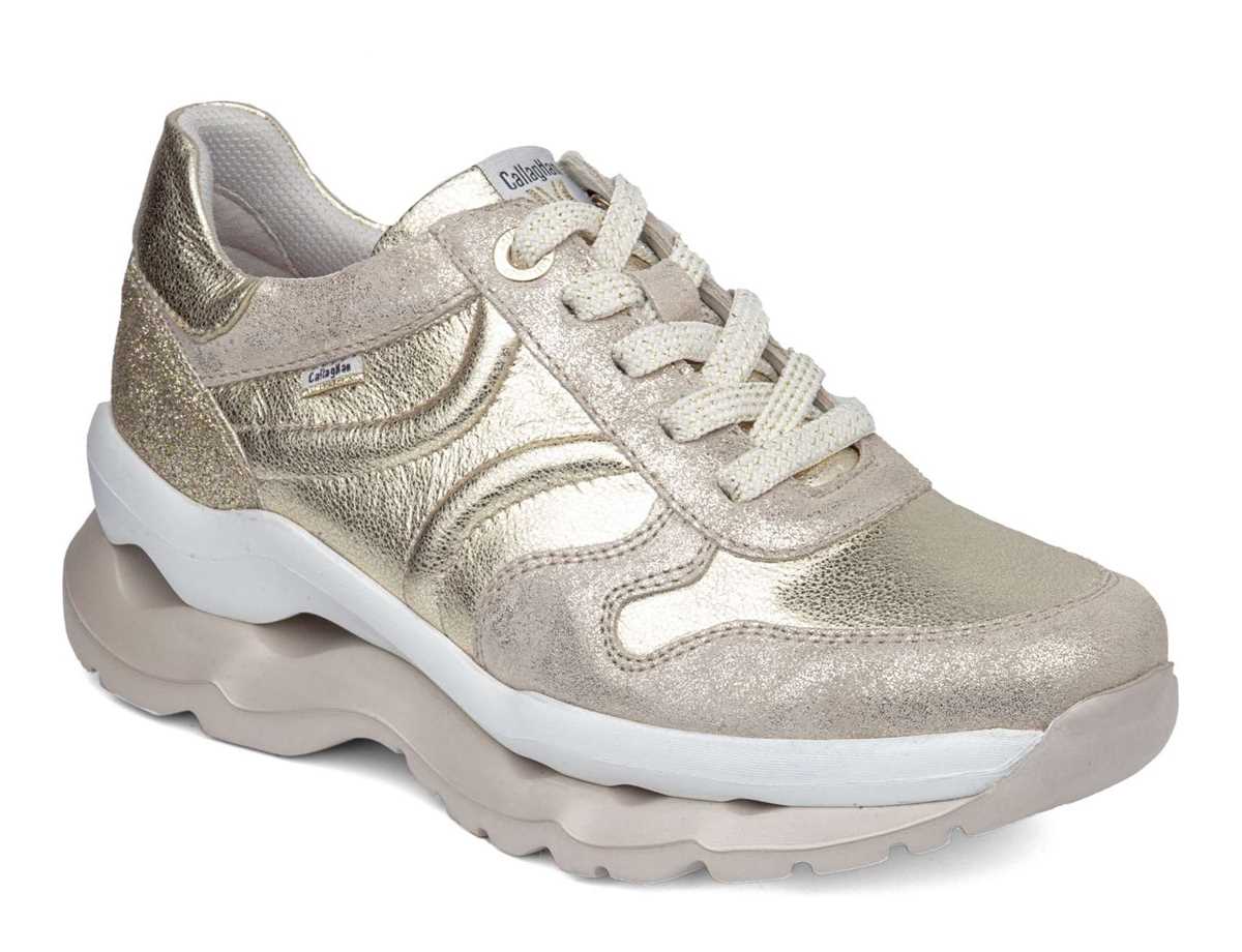 Tenis Callaghan 18820 Sole Mujer Blancos Beige Dorados | TDF3360DR