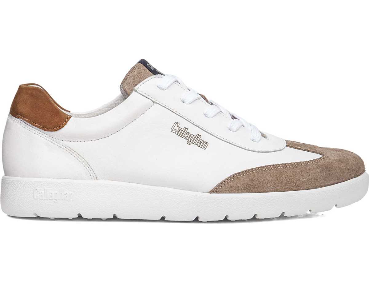 Tenis Callaghan 43708 Amanci Hombre Blancos Beige Marrom | MYK2554RX