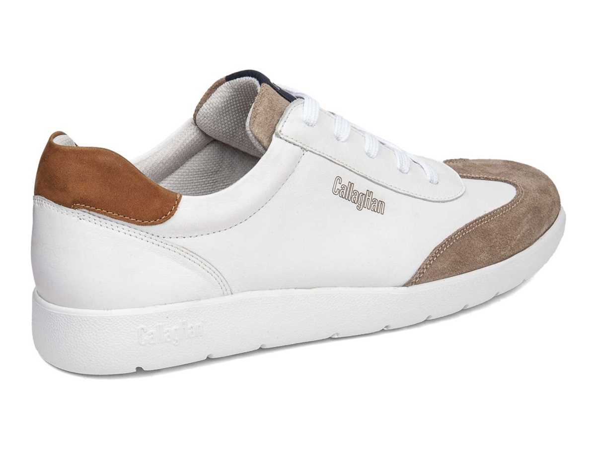 Tenis Callaghan 43708 Amanci Hombre Blancos Beige Marrom | MYK2554RX