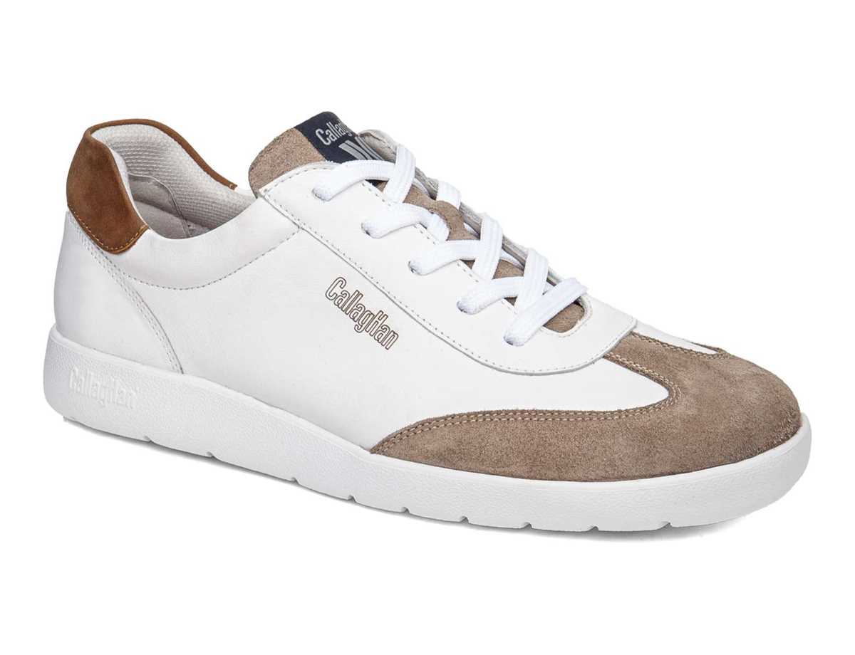 Tenis Callaghan 43708 Amanci Hombre Blancos Beige Marrom | MYK2554RX