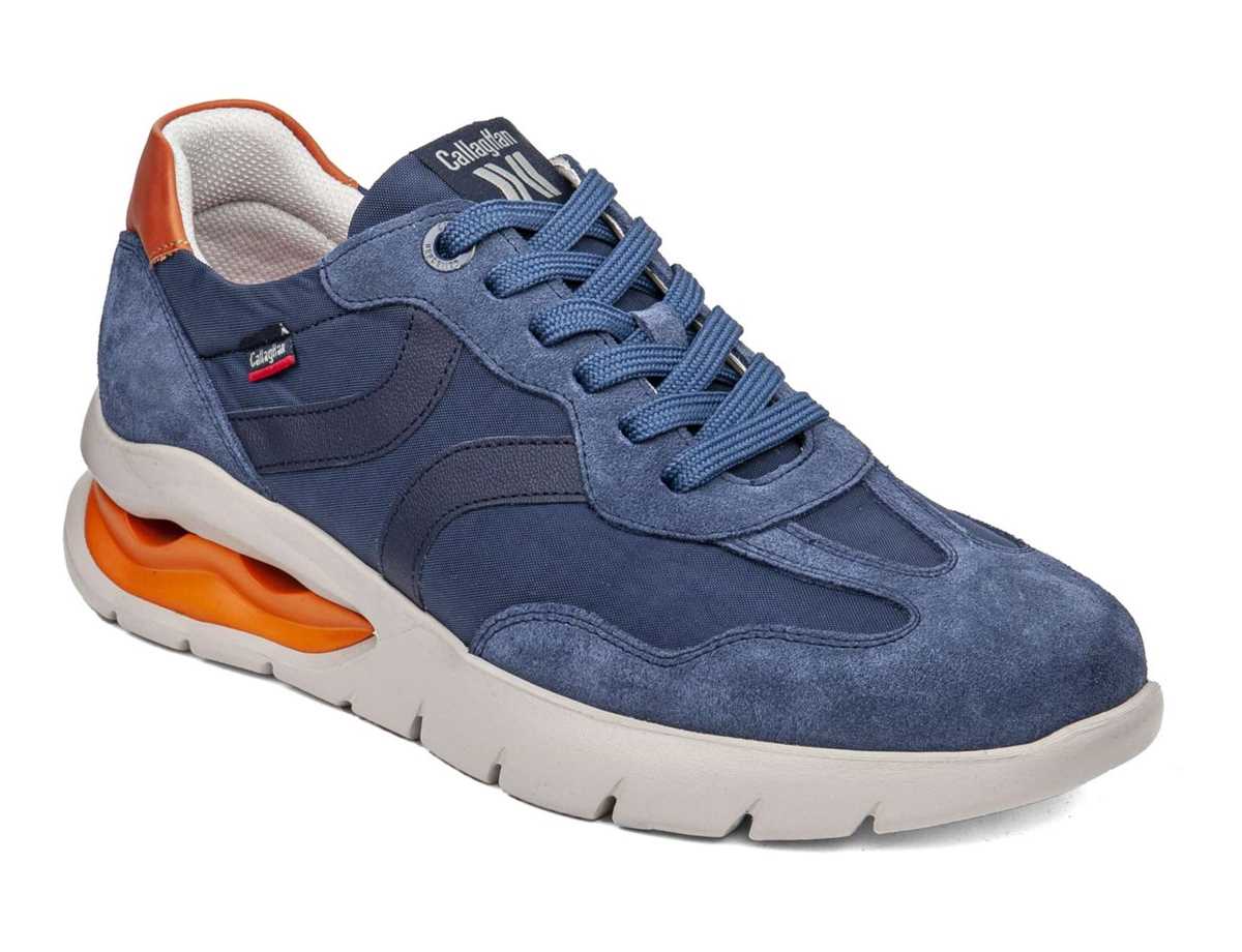 Tenis Callaghan 45408 Vento Hombre Azules Naranjas | SRH1555YZ