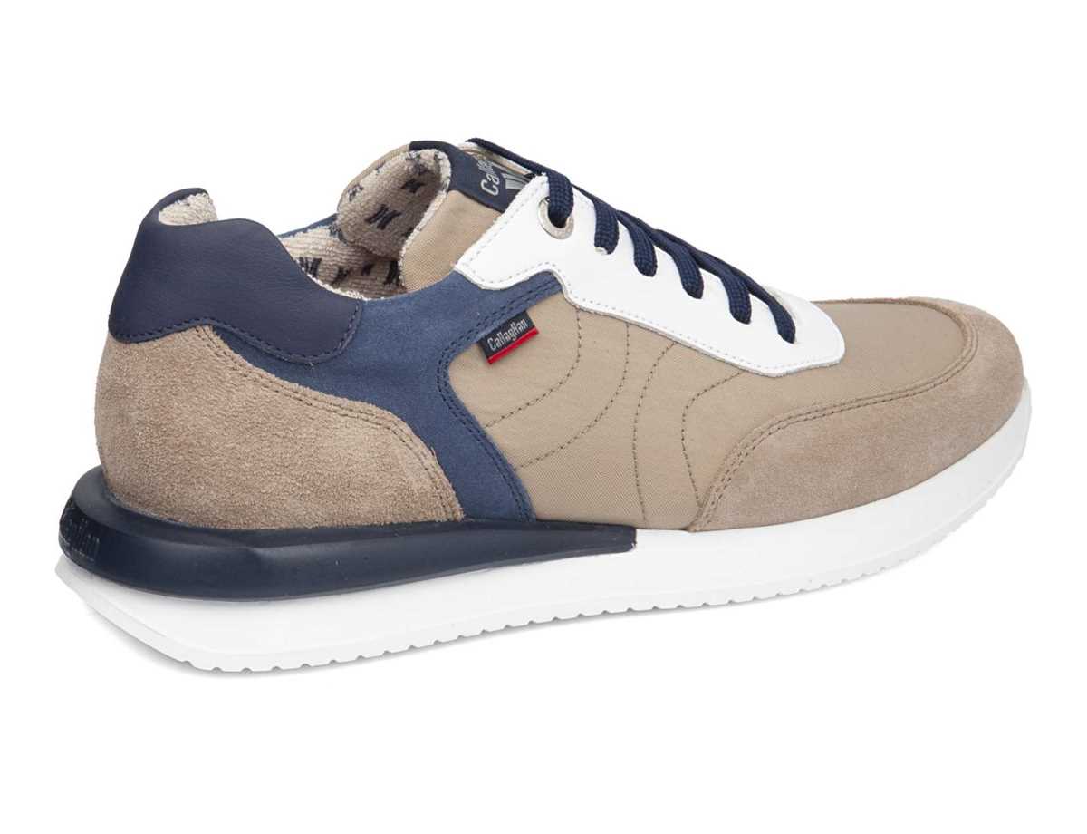 Tenis Callaghan 51100 Moses Hombre Beige Azules | OUS1276VX