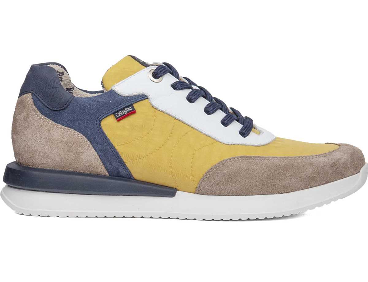 Tenis Callaghan 51100 Moses Hombre Beige Amarillos Azules | TWY1588GV