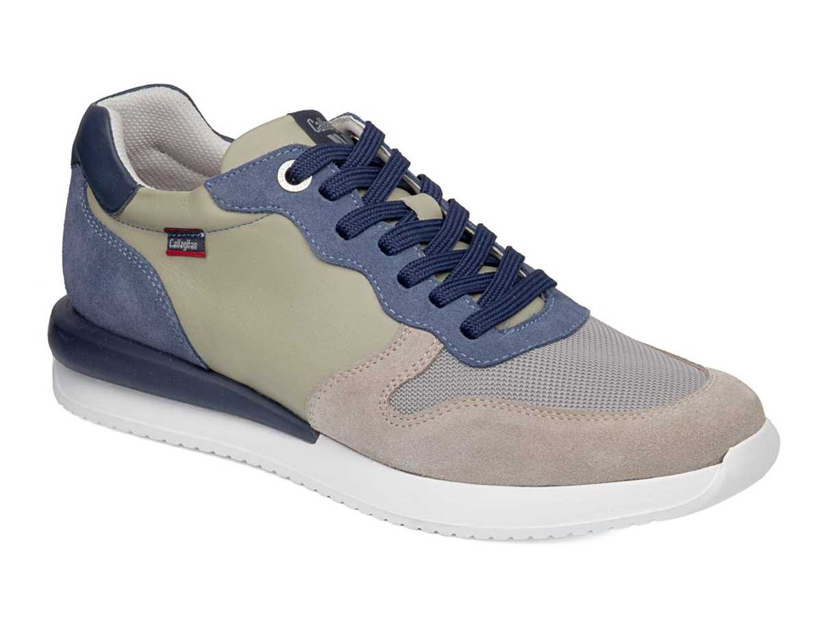 Tenis Callaghan 51103 Moses Hombre Beige Grises Verdes | MOQ3523IY