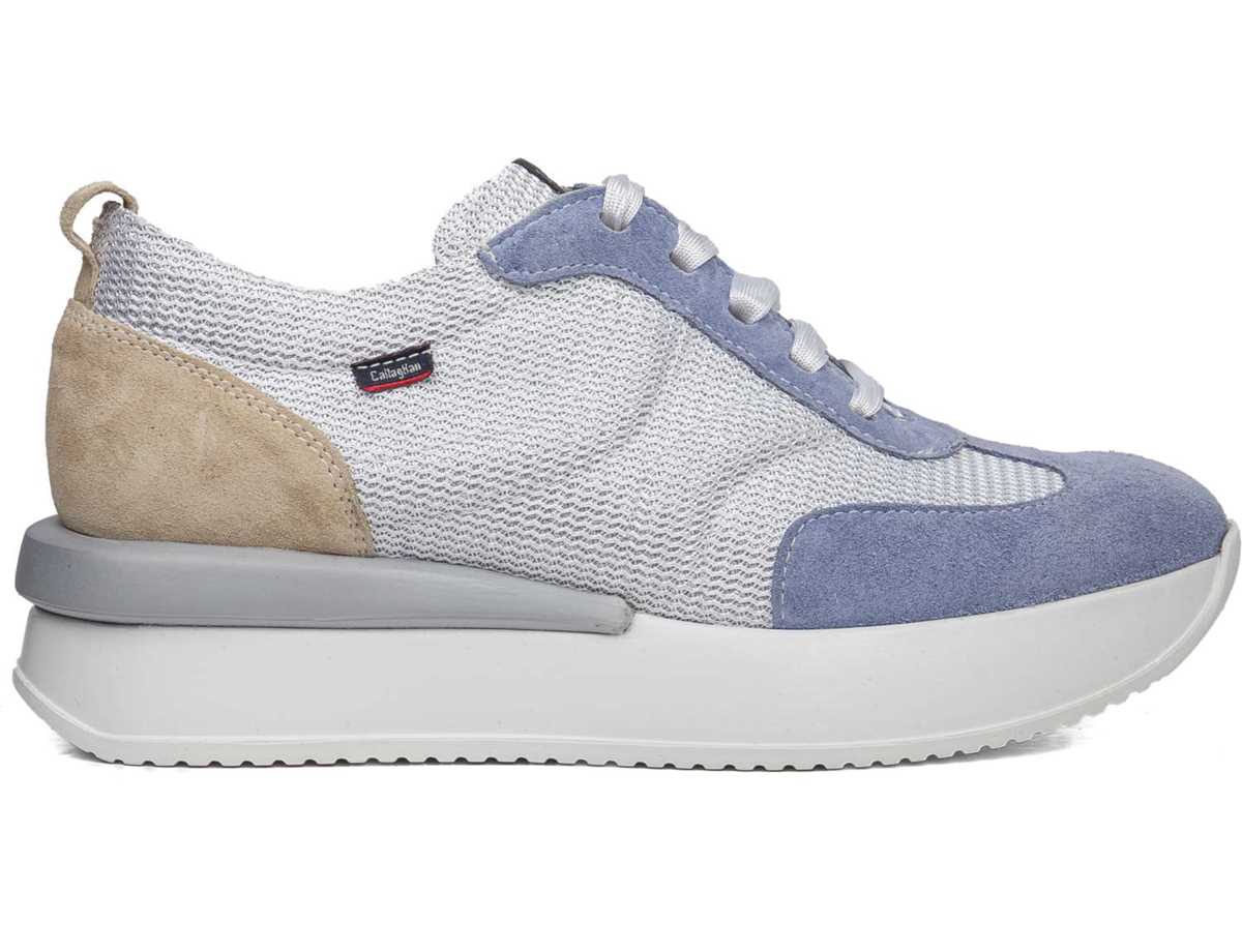 Tenis Callaghan 51200 Dina Mujer Azules Blancos Beige | JCS2783ZQ