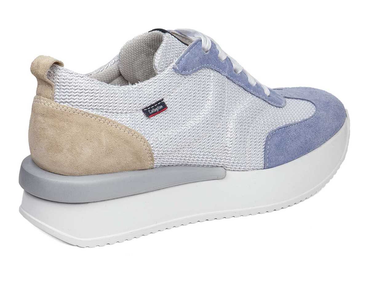 Tenis Callaghan 51200 Dina Mujer Azules Blancos Beige | JCS2783ZQ