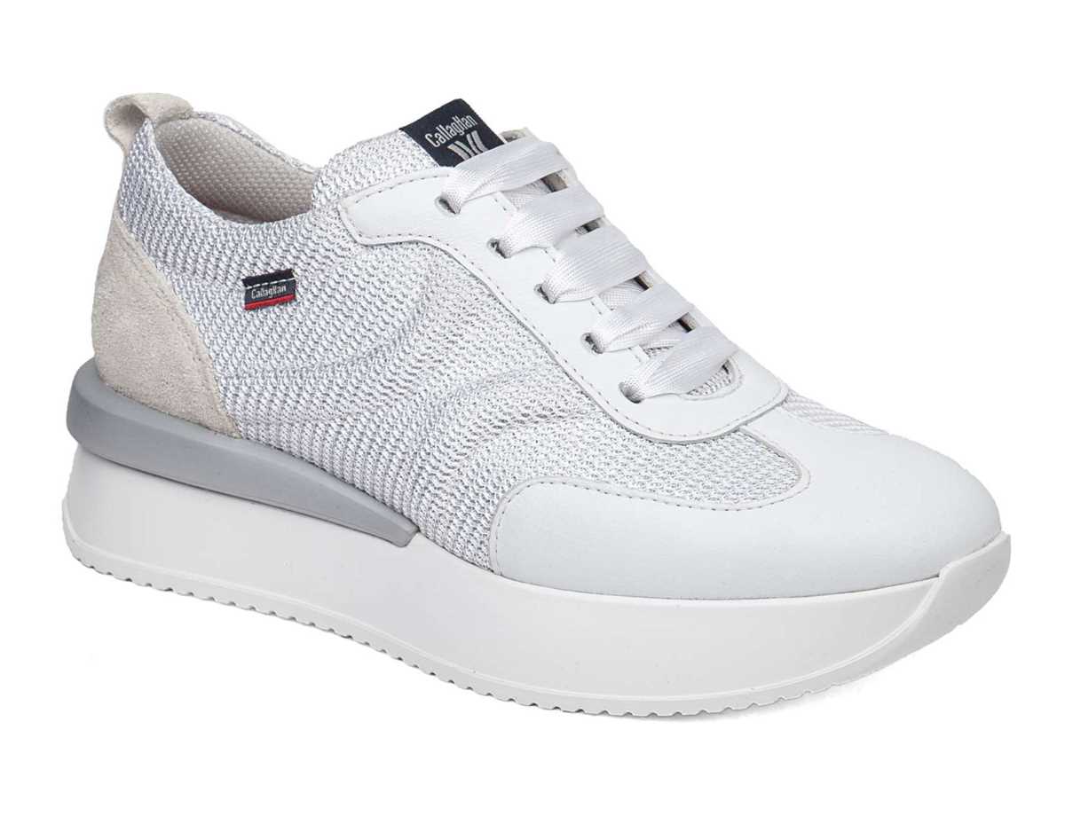 Tenis Callaghan 51200 Dina Mujer Blancos Plateados | ENY5693AC