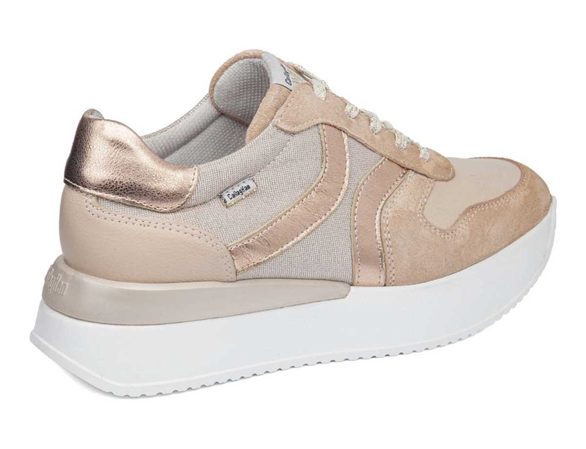 Tenis Callaghan 51204 Dina Mujer Rosas Beige Dorados | ZUC114DQ