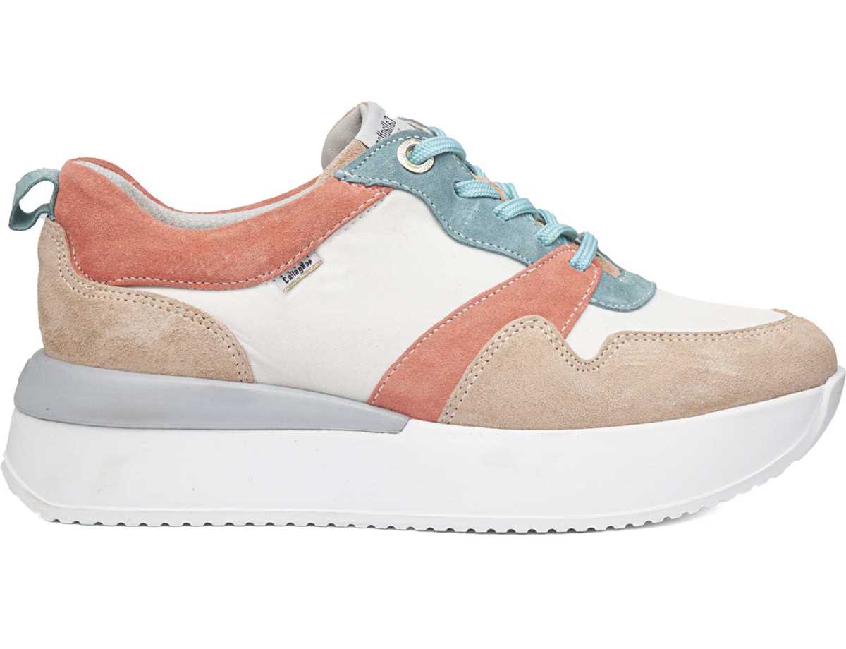 Tenis Callaghan 51206 Dina Mujer Rosas Blancos Beige | BZI7848FU