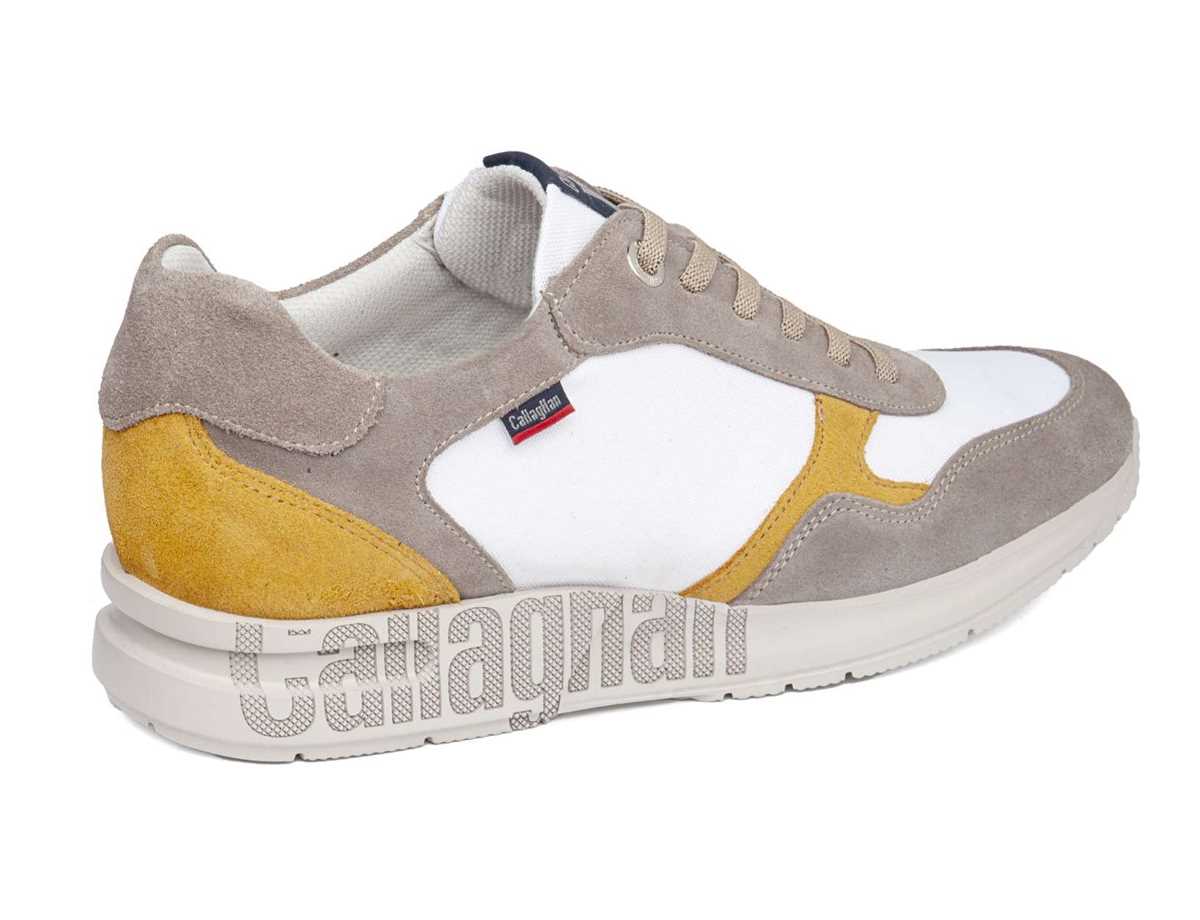 Tenis Callaghan 91324 Goliat S.I.Lase Hombre Grises Blancos Amarillos | KUH681AU