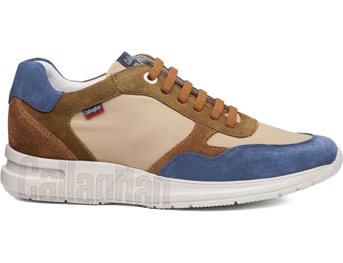 Tenis Callaghan 91324 Goliat S.I.Lase Hombre Azules Beige Verdes | YVO5231UD