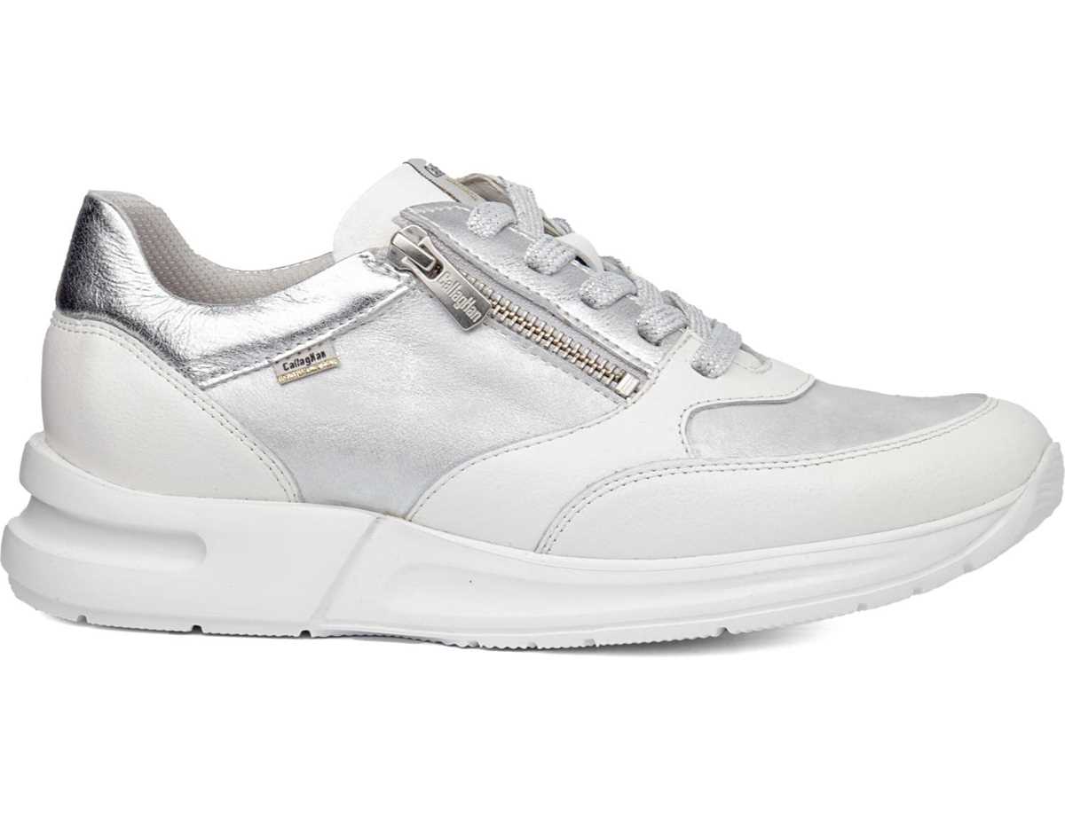 Tenis Callaghan 92121 Dorcas S.I.L Mujer Blancos Plateados | DAP5780LL