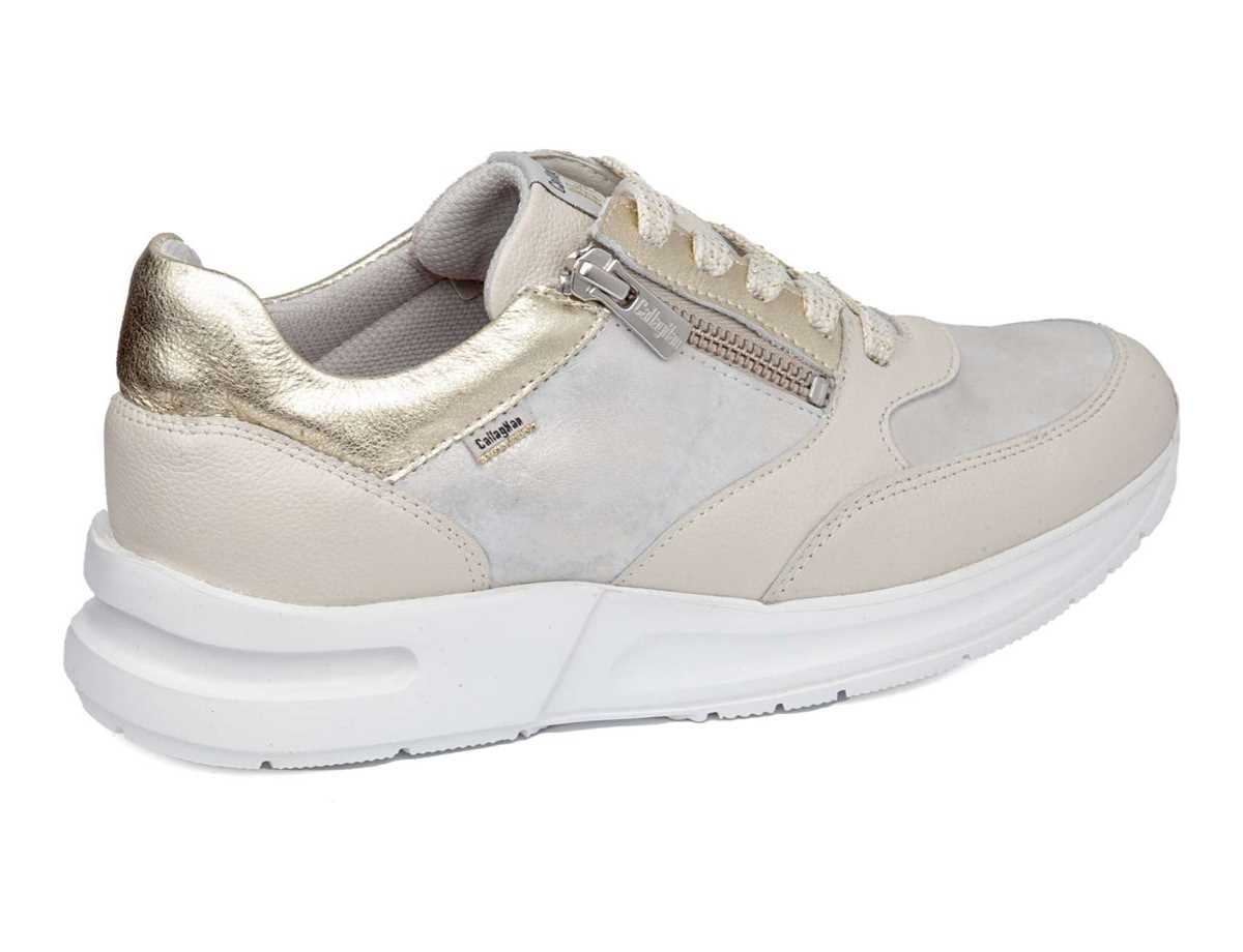 Tenis Callaghan 92121 Dorcas S.I.L Mujer Blancos Beige Dorados | TPE9047KG