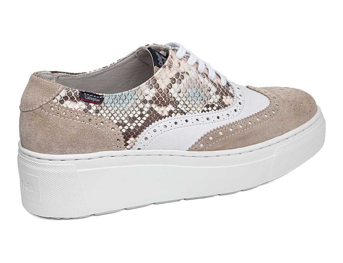 Tenis con Plataforma Callaghan 14926 Moon Line Mujer Beige Blancos | JMC383DA