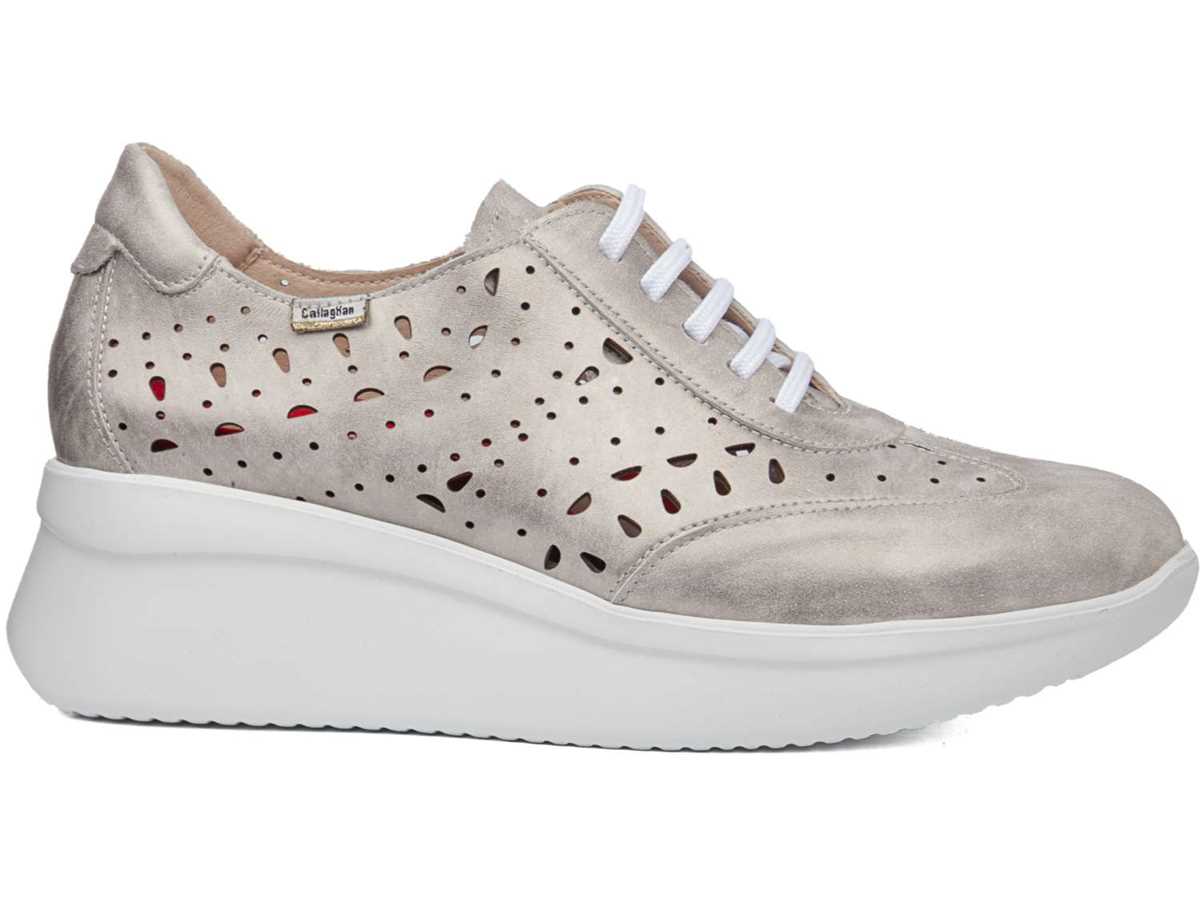 Tenis con Plataforma Callaghan 30018 Hanna Mujer Beige | UQD1495NG