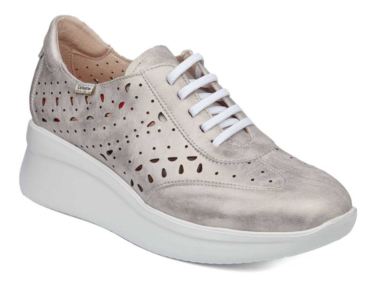 Tenis con Plataforma Callaghan 30018 Hanna Mujer Beige | UQD1495NG