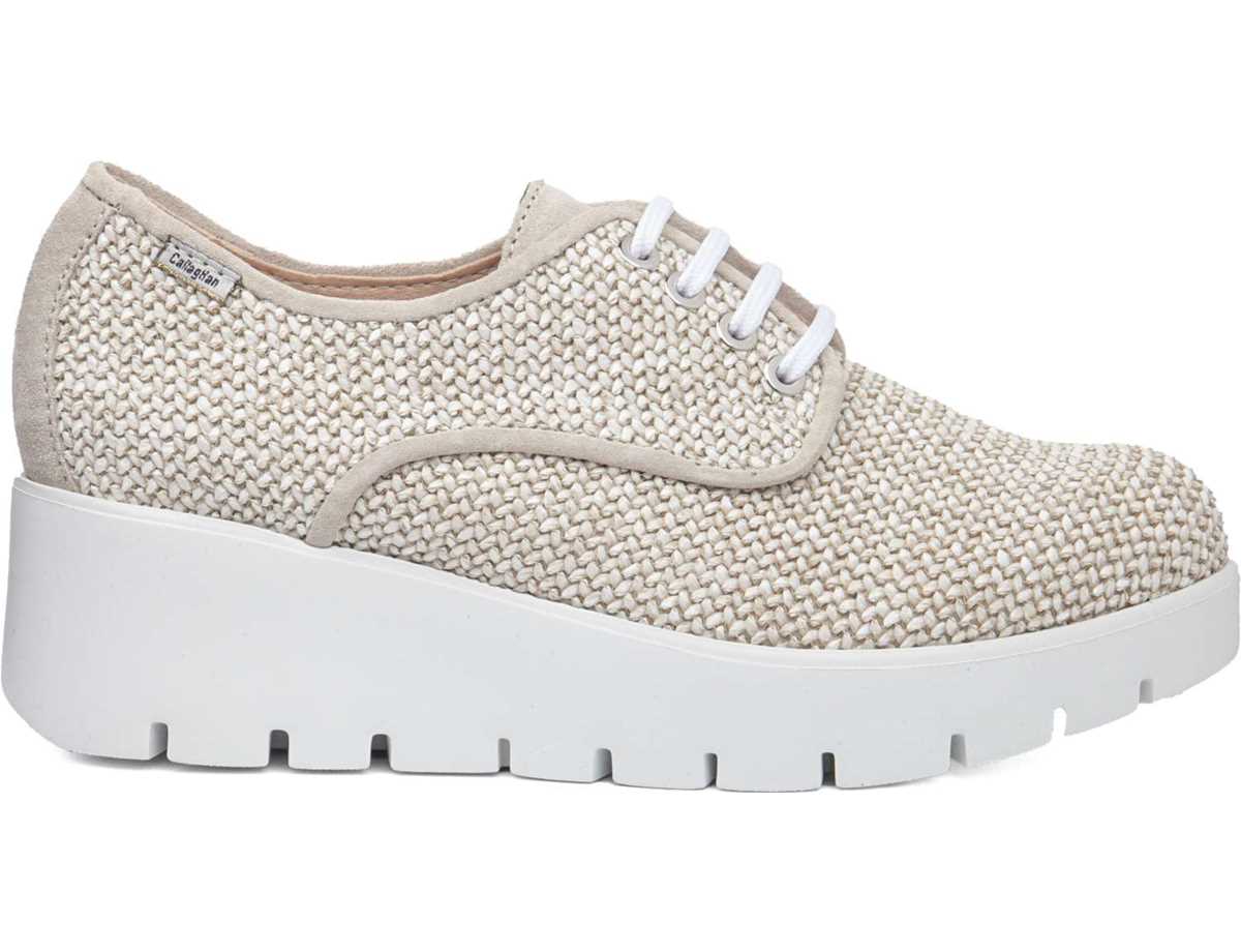 Tenis con Plataforma Callaghan 32101 Amal Mujer Marrom Blancos | BNO1517VG