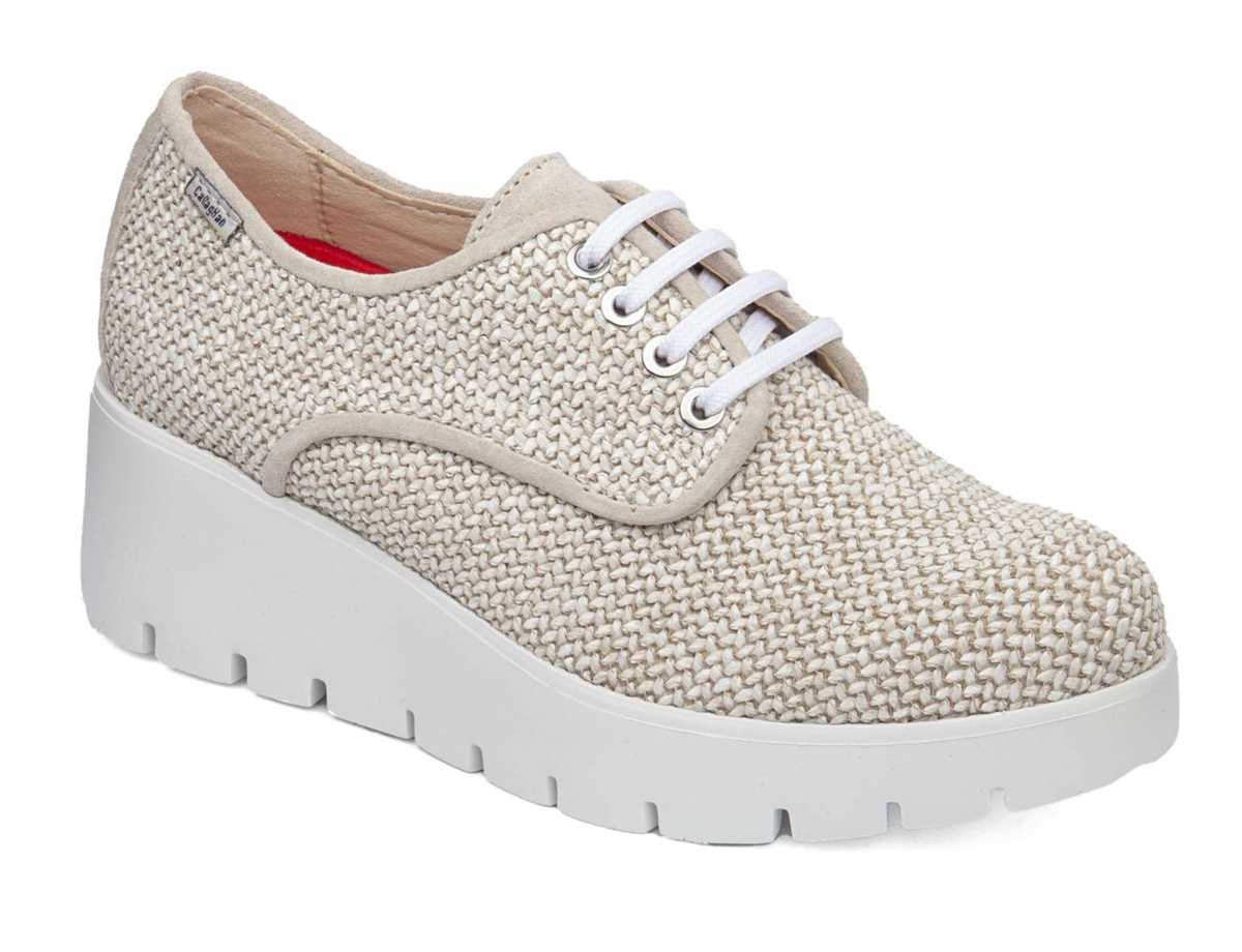 Tenis con Plataforma Callaghan 32101 Amal Mujer Marrom Blancos | BNO1517VG