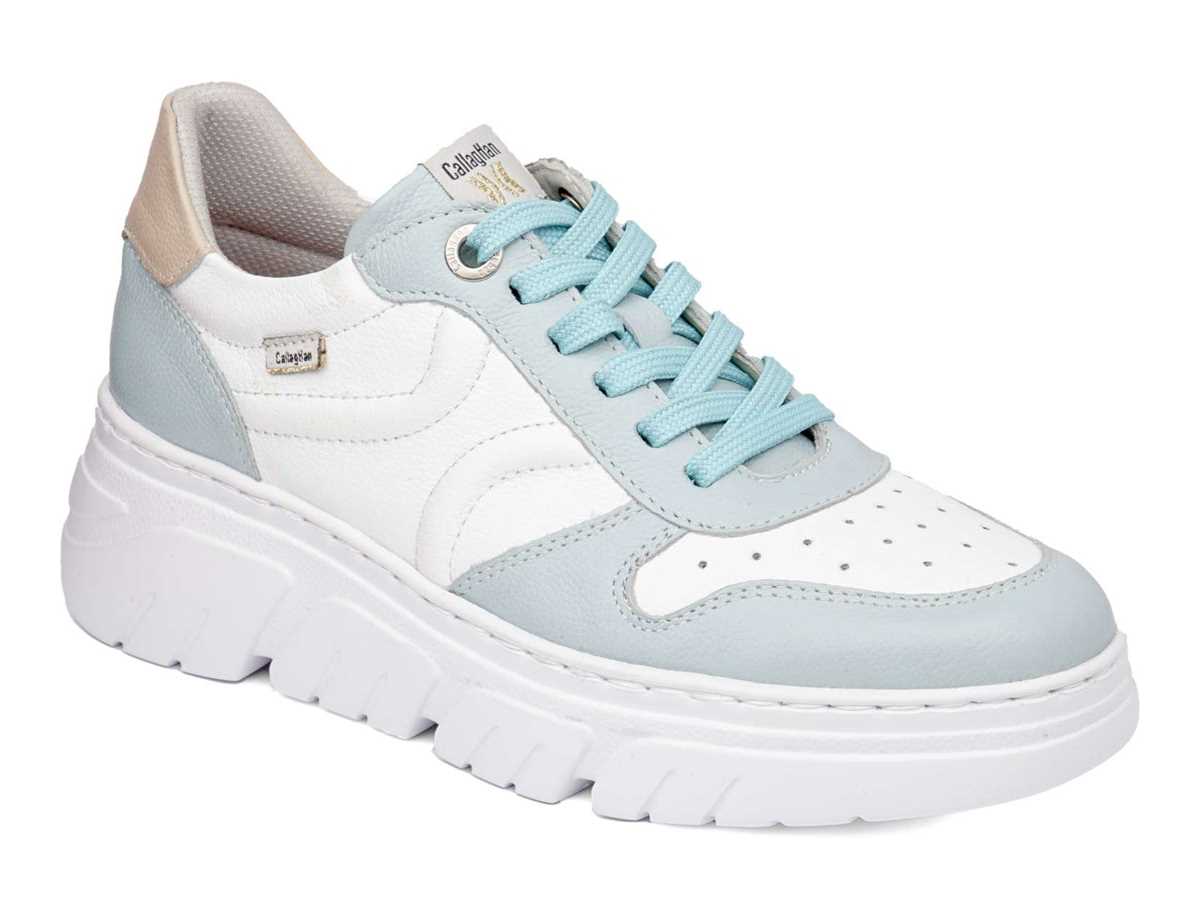 Tenis con Plataforma Callaghan 51806 Baccara Mujer Azules Blancos Rosas | RXZ6079XX