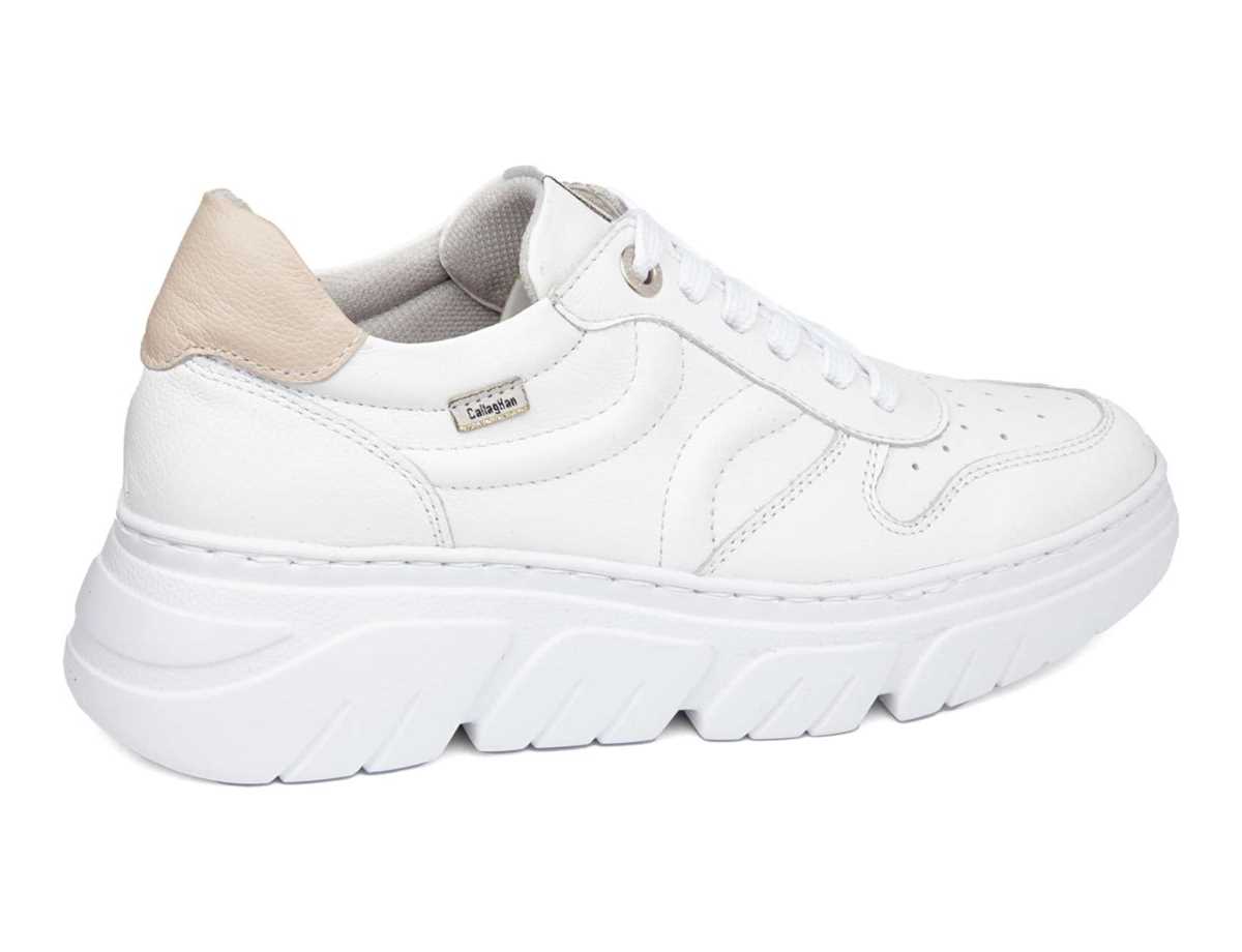 Tenis con Plataforma Callaghan 51806 Baccara Mujer Blancos Rosas | ZCM859BE