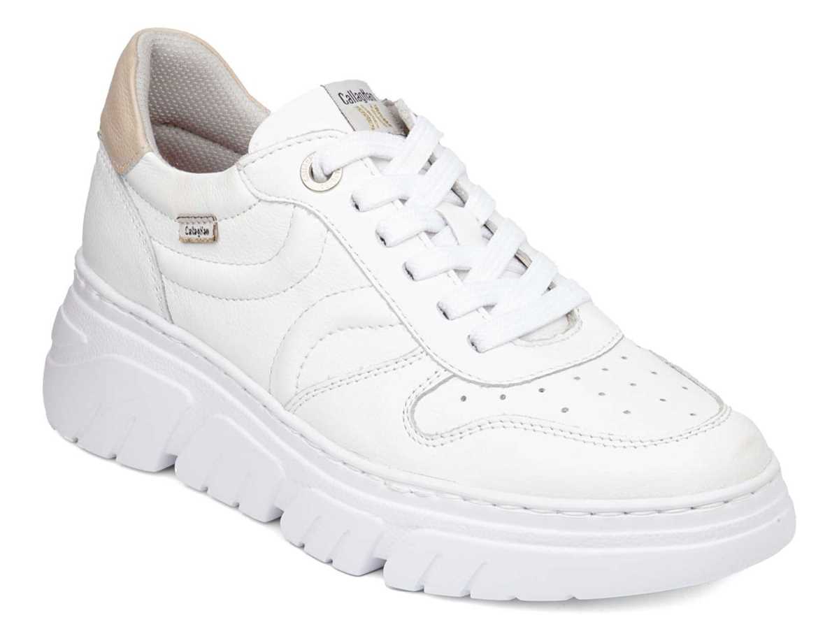 Tenis con Plataforma Callaghan 51806 Baccara Mujer Blancos Rosas | ZCM859BE