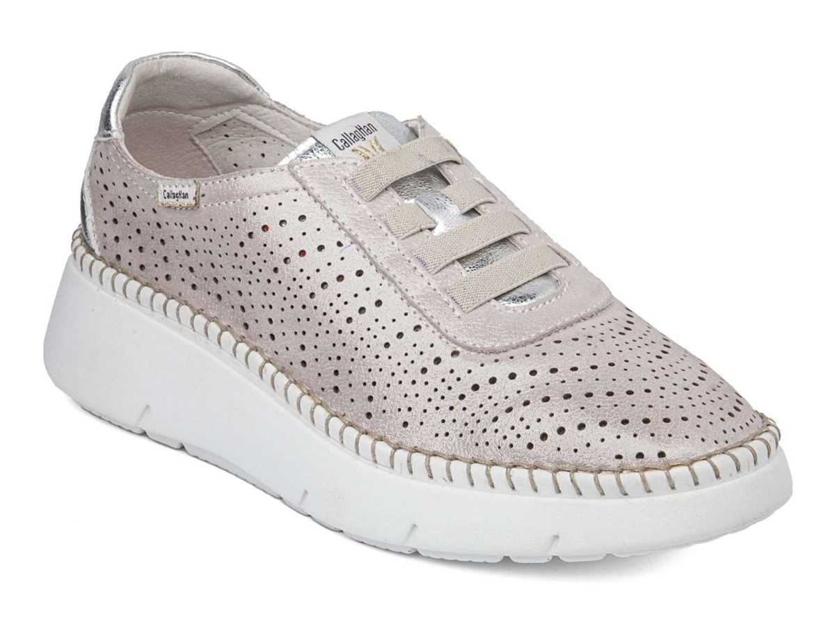 Tenis con Plataforma Callaghan 53600 Circular Sra. Mujer Rosas Plateados | RFU8412BI