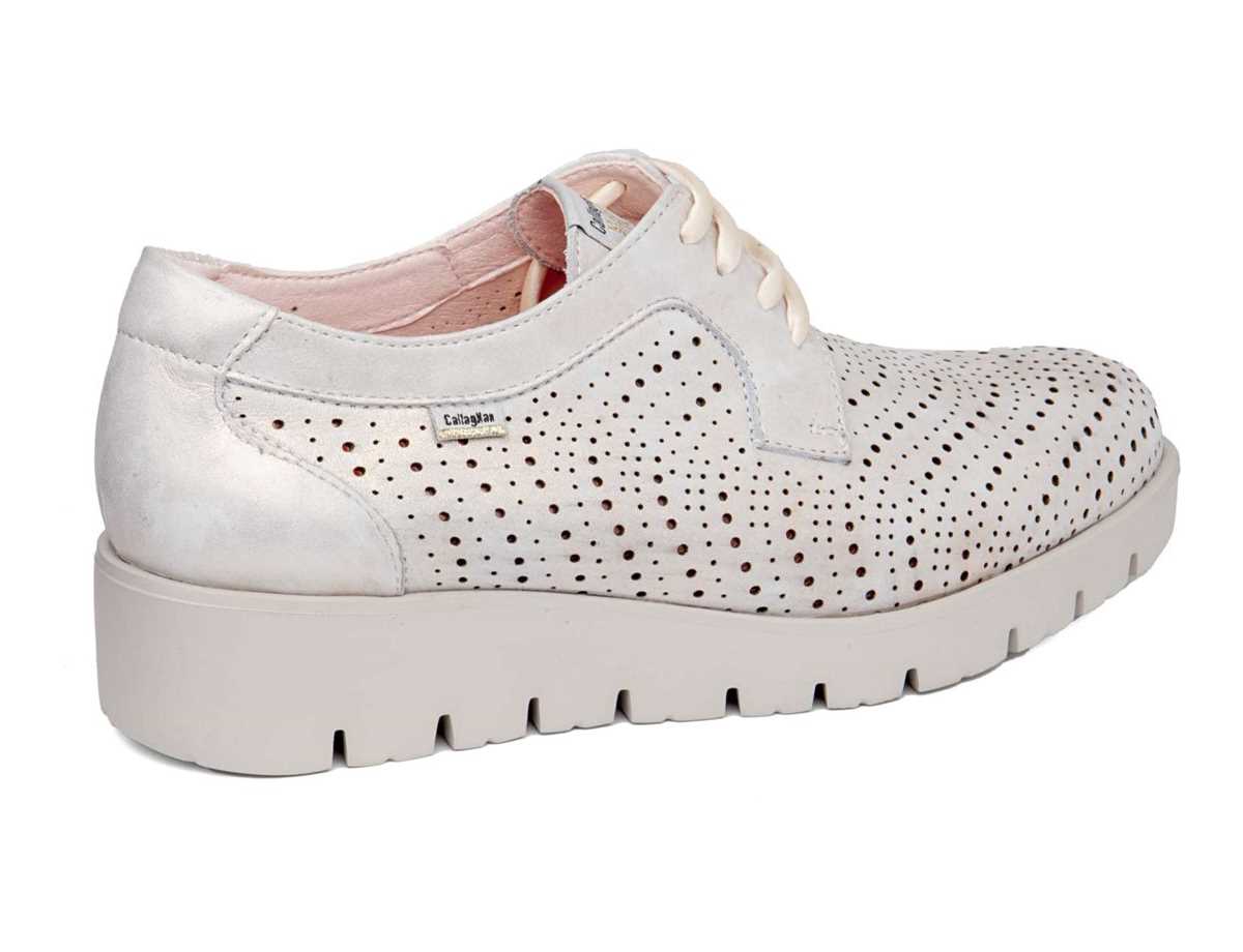 Tenis con Plataforma Callaghan 89891 Haman Mujer Beige Rosas | LNP8573NA