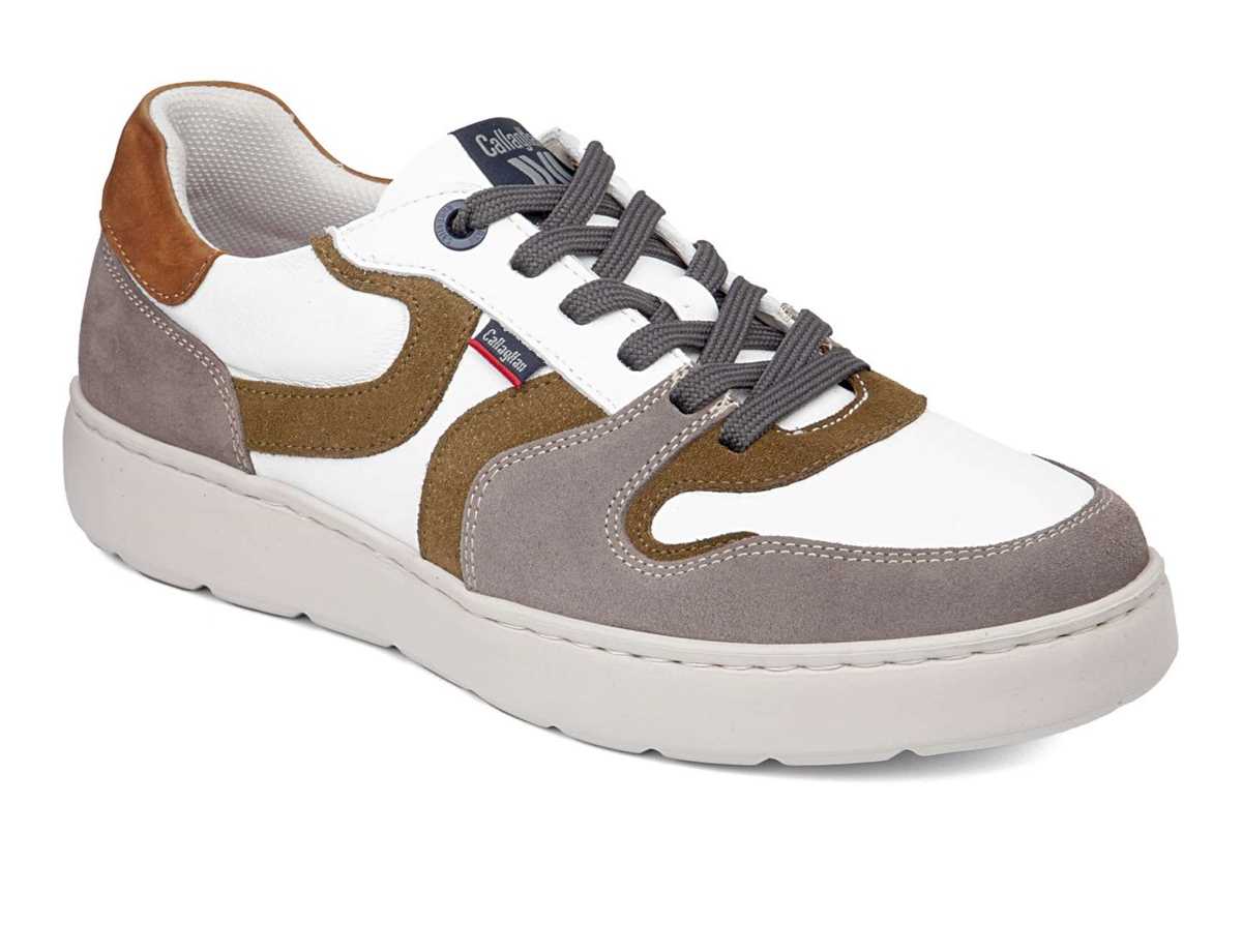 Zapatos Casuales Callaghan 54802 Pint Hombre Grises Blancos Verdes | HUR355LG