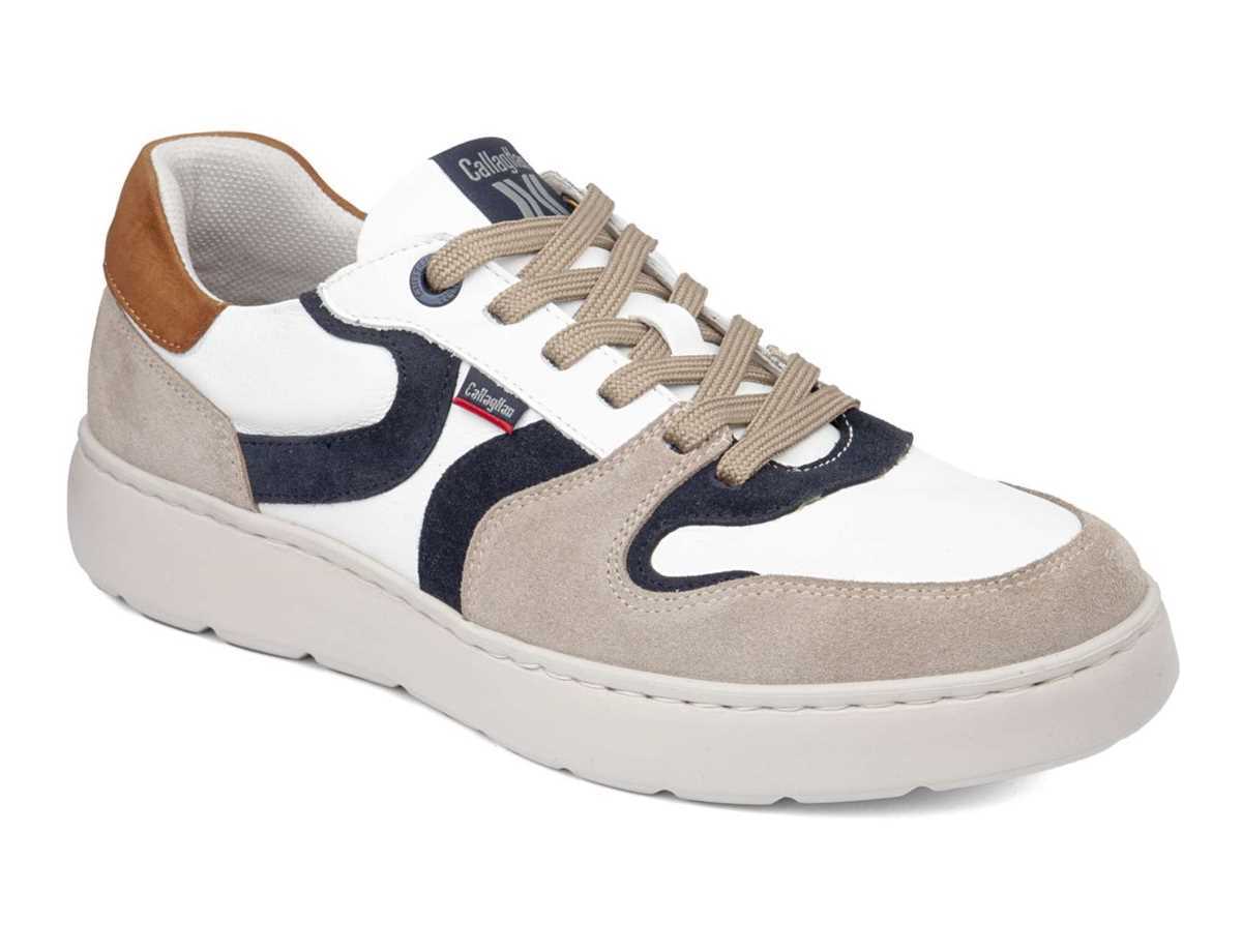 Zapatos Casuales Callaghan 54802 Pint Hombre Beige Blancos Azules | QPL1178EH