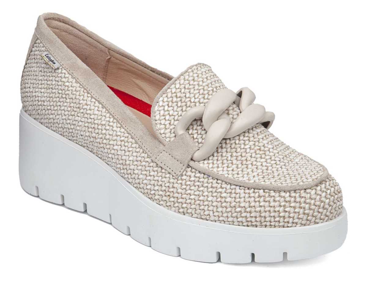 Zapatos Plataforma Callaghan 32100 Amal Mujer Marrom Blancos | GQQ658EK