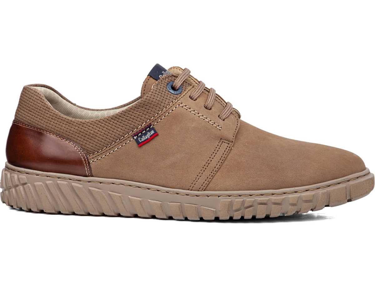 Zapatos con Cordones Callaghan 18508 Mope Hombre Beige Marrom | MYE8697FJ