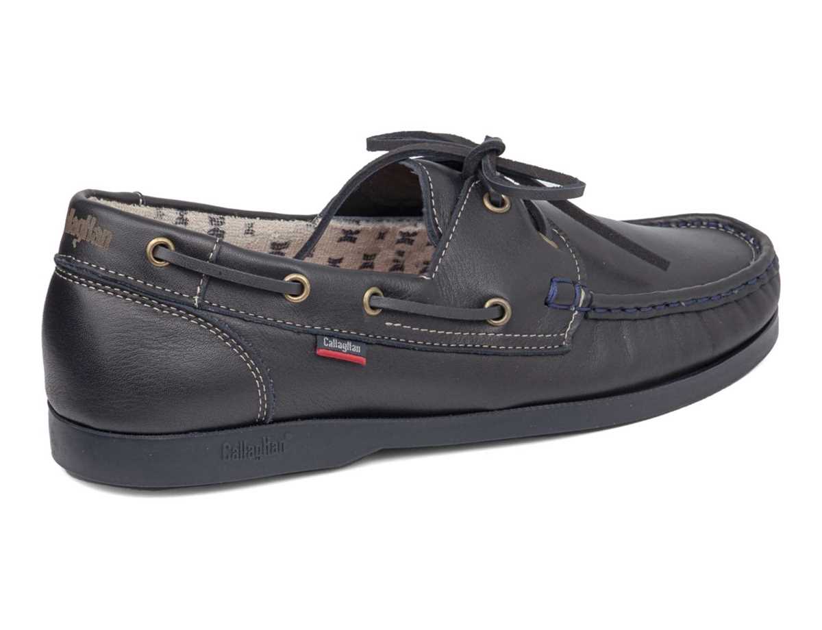 Zapatos del Barco Callaghan 51604 Yate Hombre Negros Azules | XCY2186JZ