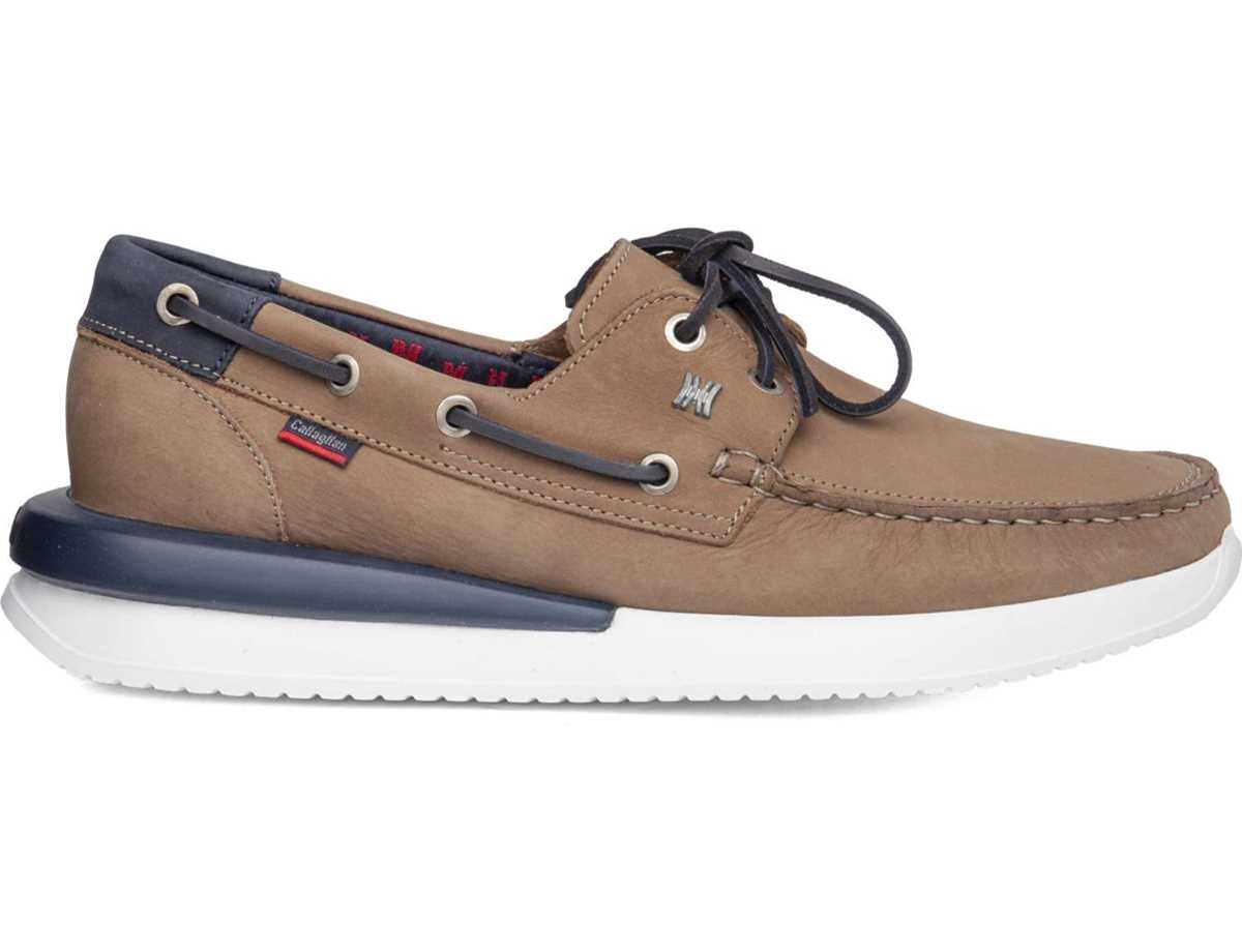 Zapatos del Barco Callaghan 52100 Moses Hombre Beige Azules | GLV4014CD